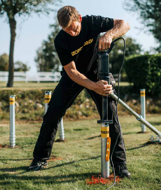 Stop Digging ground screw installation
